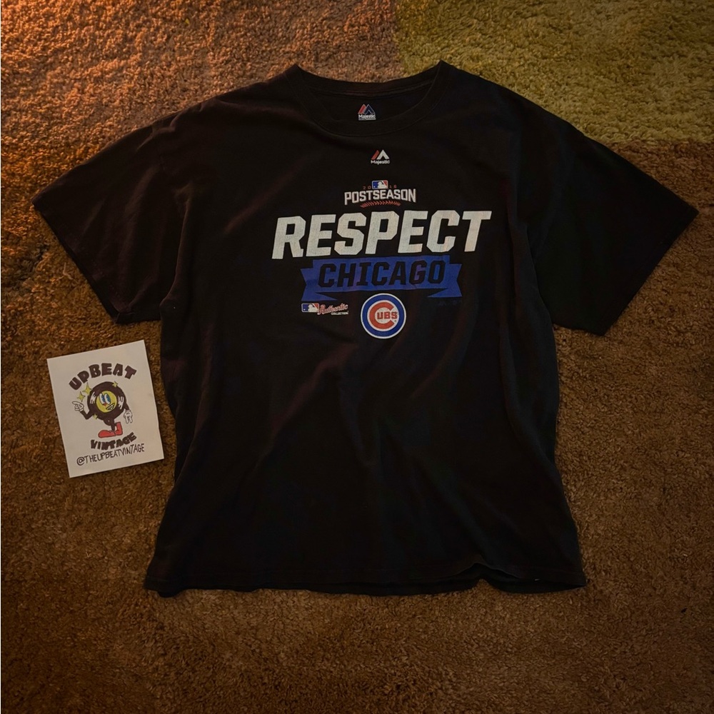 Black CHICAGO CUBS RESPECT tee